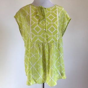 Alice and Trixie yellow and white Susan top